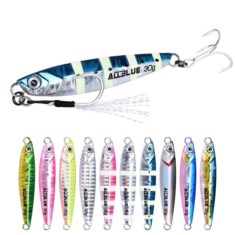 

ALLBLUE New 40g 60g WAHOO lead casting saltwater shore jig fishing jigging lure, 10 colors