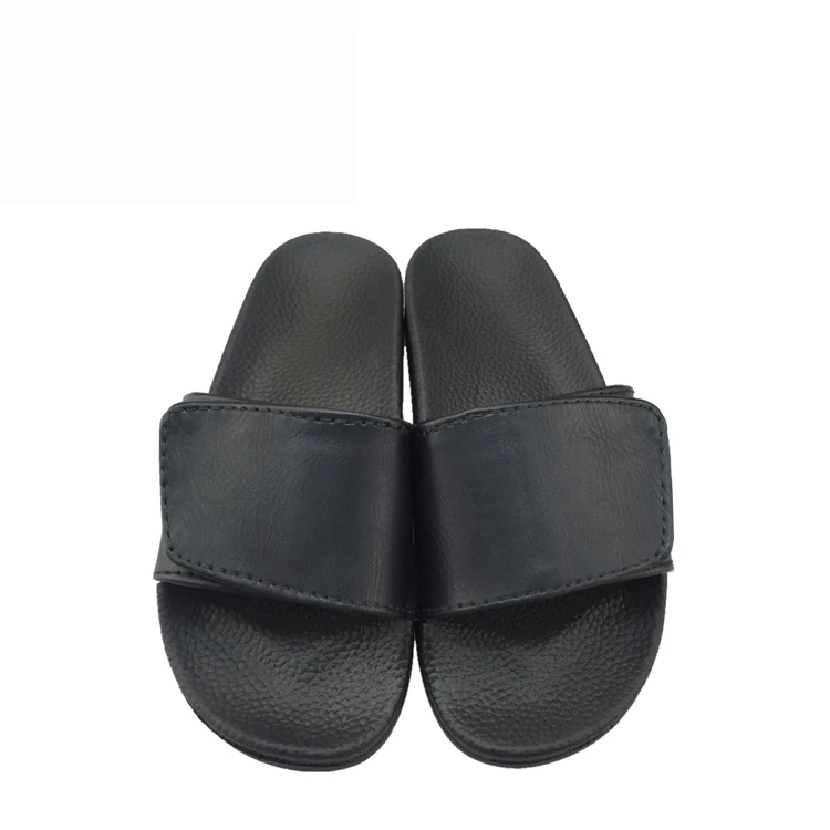 

Slippers Indoor Black Slide Sandal With Adjustable Upper Shoes Men, As picture or as customer's requirest