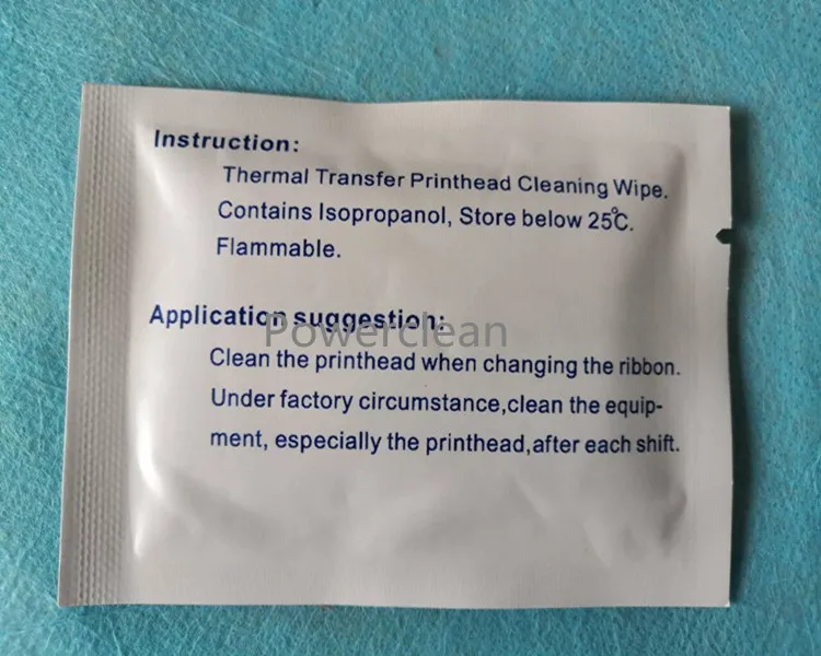Printhead Presaturated Alcohol Cleaning Disinfecting Wipe