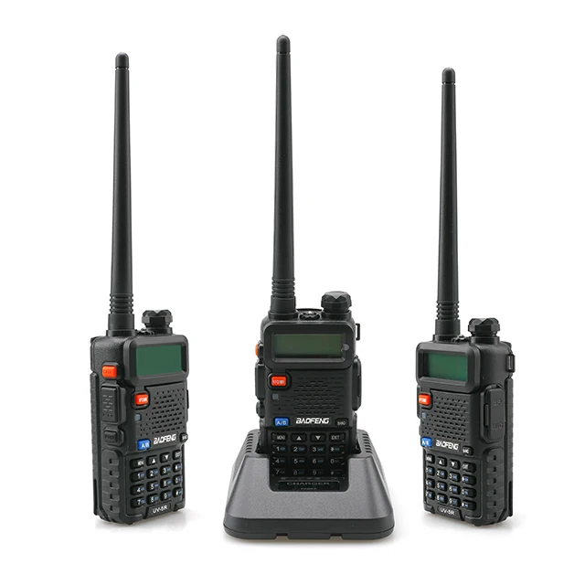 

Baofeng UV-5R transceiver mobile two way radio dual band uhf vhf FM radio 5watts baofeng uv-5r handheld walkie talkie, Black