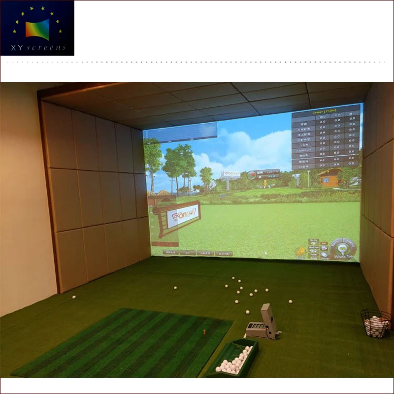 

xyscreen high end high quality hot sale golf simulator hitting screen with 100mm high strength aluminum alloy frame HK100C-Golf