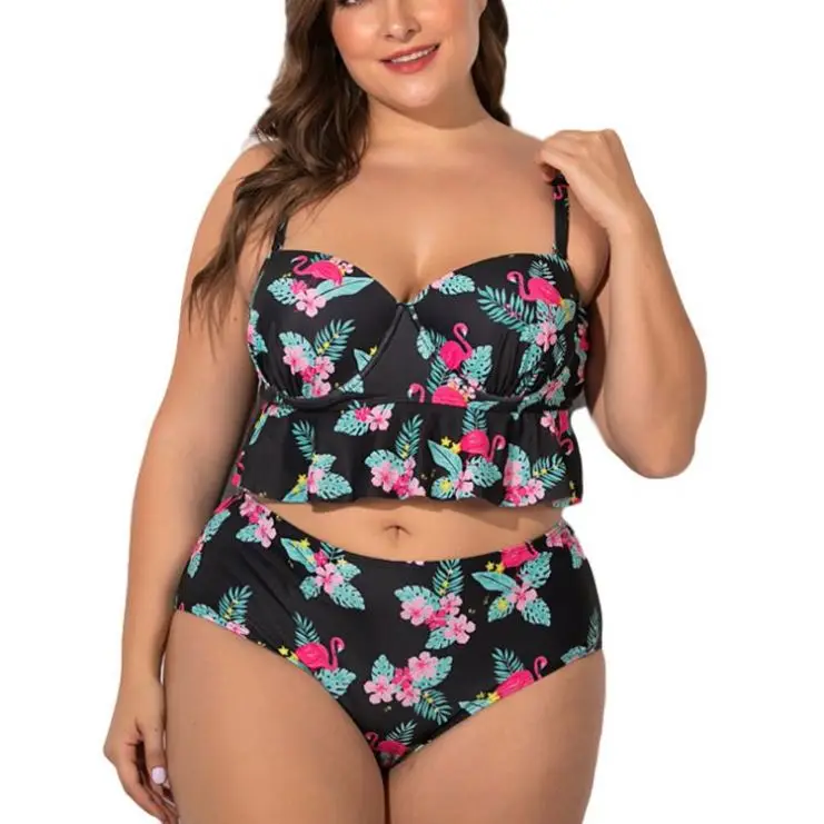 

2022 Year swimming wear for ladies plus size swimsuit 2pc swimwear plus size, Color