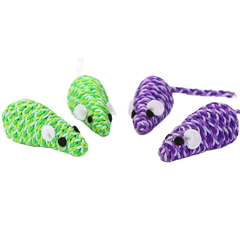 

Rubber Band Wrap Mouse Toy With Rattle Sound