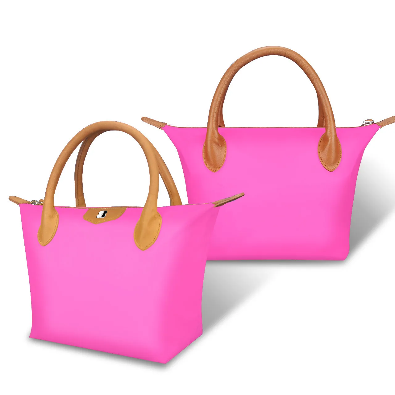 

2021 Summer Beach Bags Waterproof Nylon Fabric Folded Hobos Bags Fashion, Pink