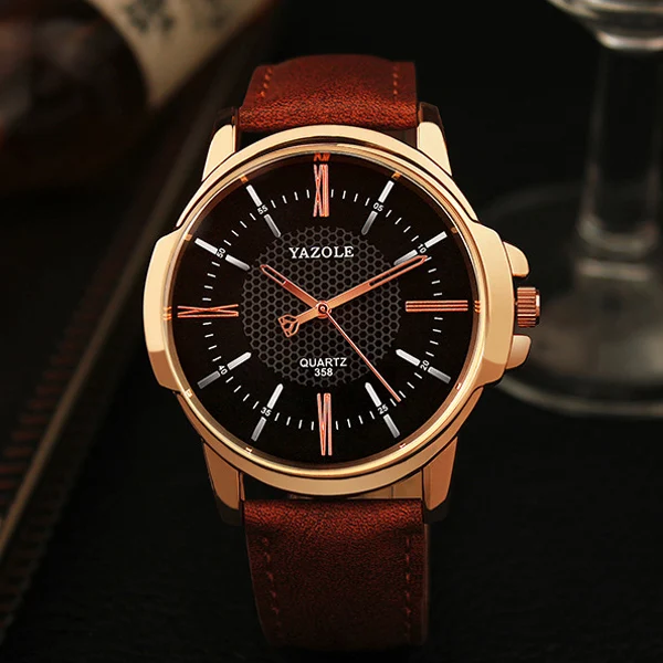 

Y358 Factory wholesale bulk watches Cheap price leather straps designer classic men watches