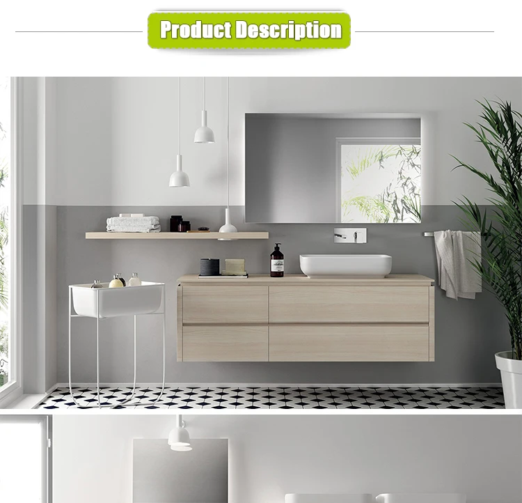 MDF/ Plywood/ solid wood/ pvc fully assembled bathroom cabinets  small house furniture vanity bathroom