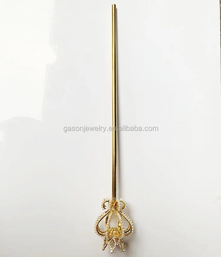 Fairy Princess Queen Silver Magic Wand Crystal Rhinestone Scepters