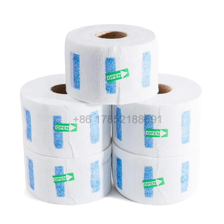 

White black salon hair hairdressing barber neck tissue comfort paper neck OEM custom LOGO disposable hair neck paper strip, White and black