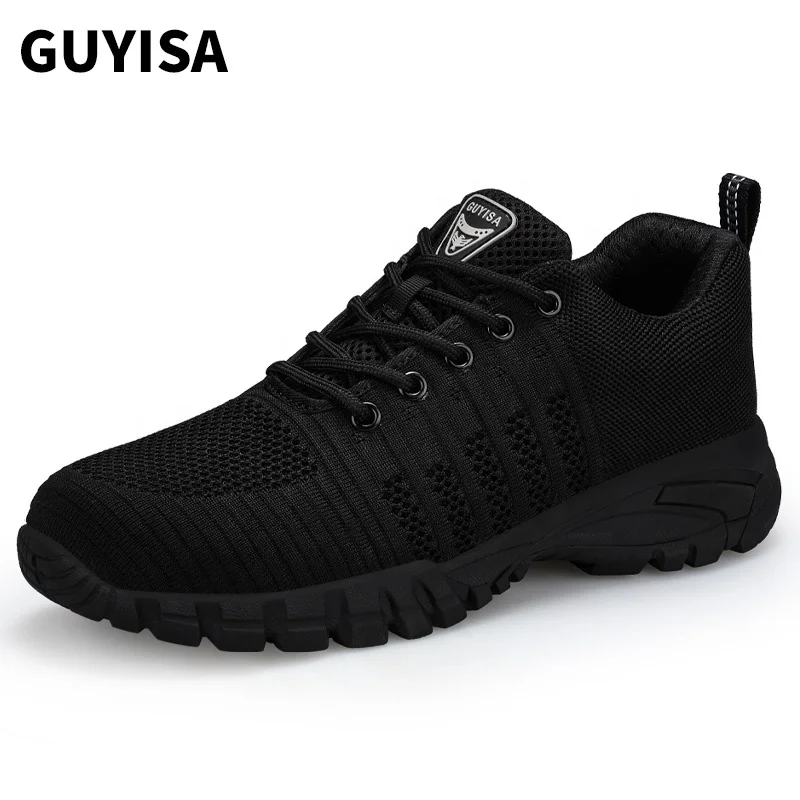 

GUYISA Fashion safety shoes wear-resistant rubber sole steel toe woodland safety shoes