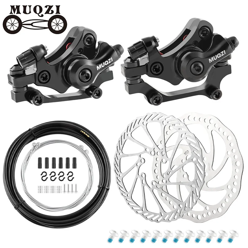 

MUQZI Mountain Road Bike Front Rear Brake Caliper Set 140mm 160mm 180mm Disc Brake Rotor Kit