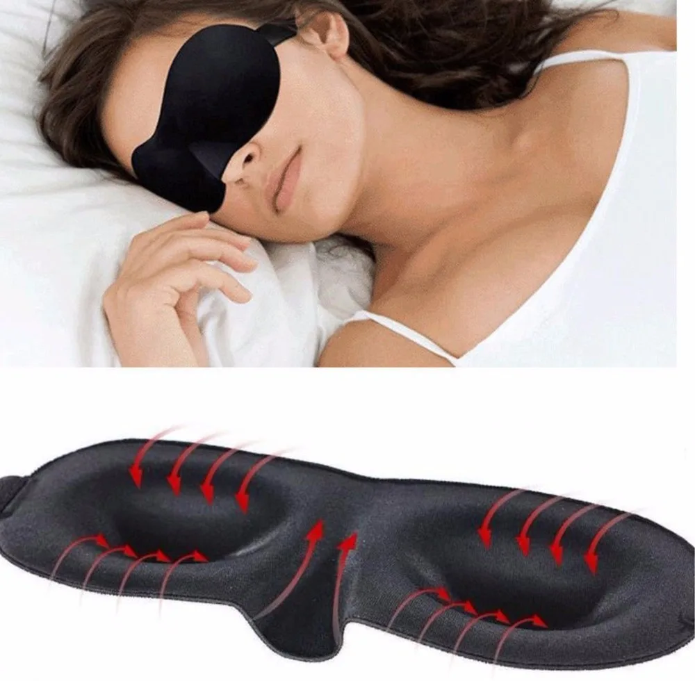 

Comfortable Luxury Fashion Memory Foam Sleep Covers 3D Eye Mask With Ear Plugs