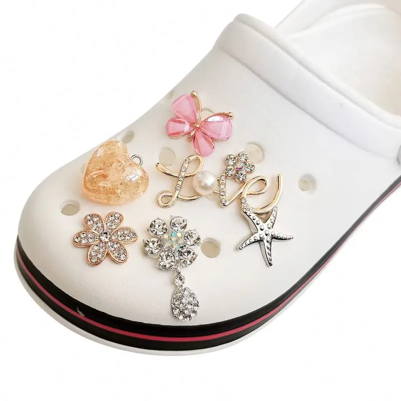 

Custom rhinestone jibbtz crystal shoe charms for croc shoes decoration ornament Xmas gift