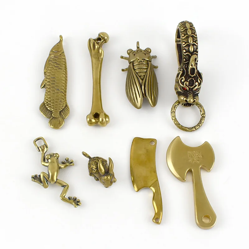 

Mettee BF138 Retro Brass Creative Car Keychain Jewelry DIY Luggage Clothing Accessories Belt Key Ring Hook Buckle