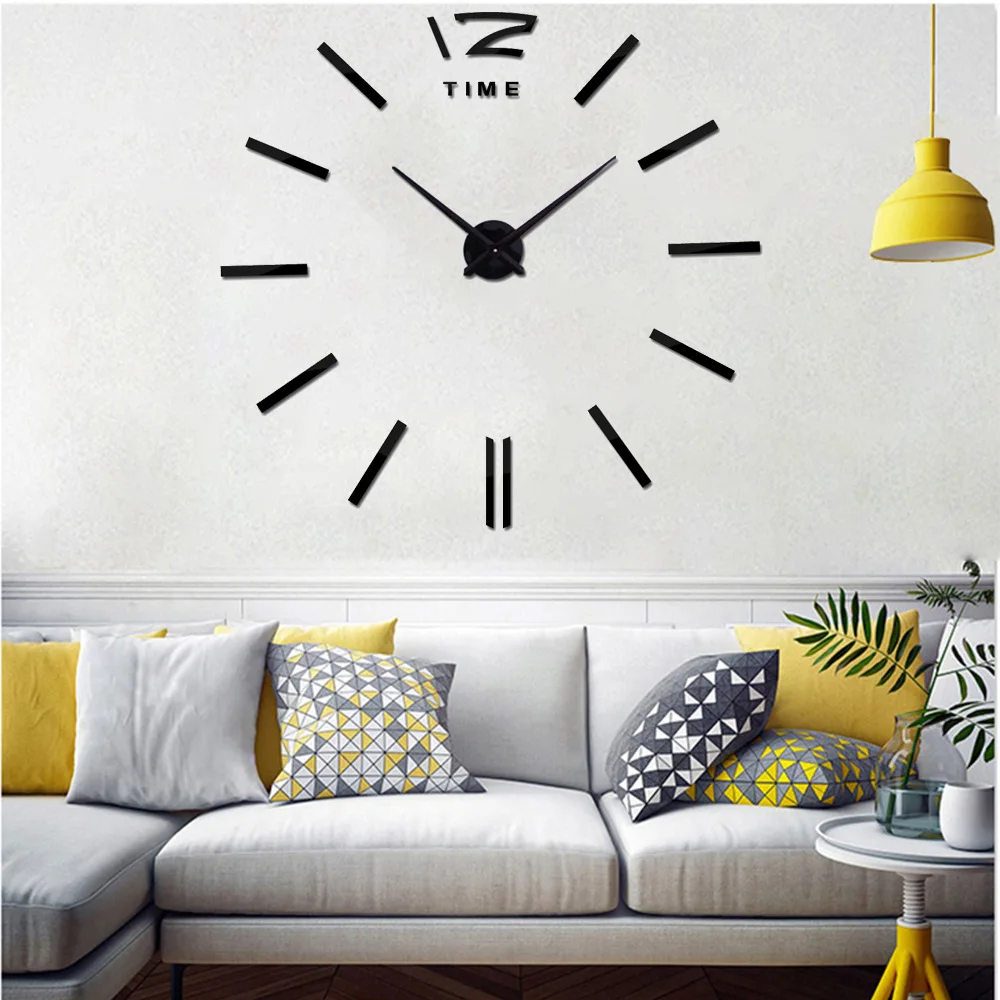 

2021 classic living room creative luxury muslim Acrylic eva home decor 3d wall clock sticker