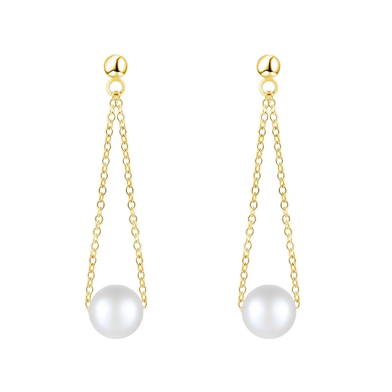 

316L cheap vintage metal pearl ball earring gold stud, Customized