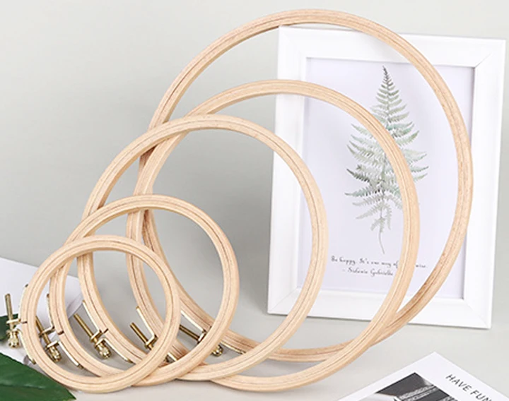 8 Inch Diy Handmade Wooden Embroidery Hoops Frames Stands Buy