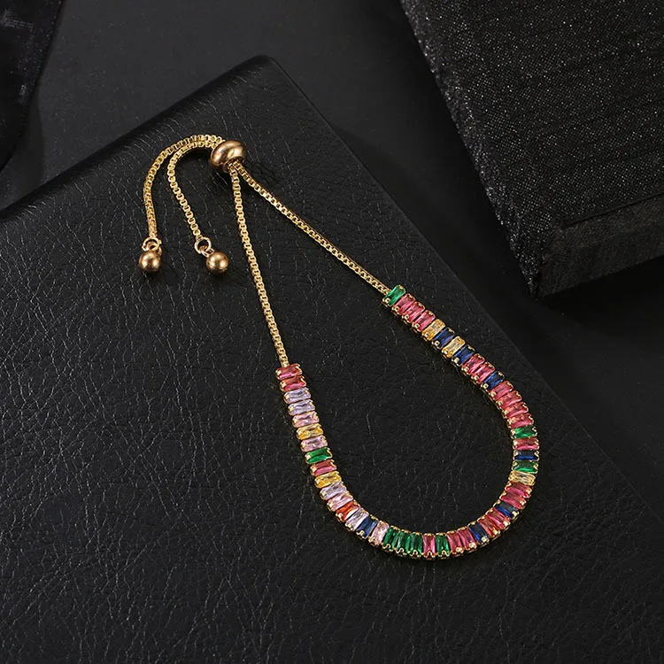 

Jachon Austrian Crystal Bracelet Fashion Colorful Crystal Bracelet Simply Jewelry For Mother's Day Gift, Picture
