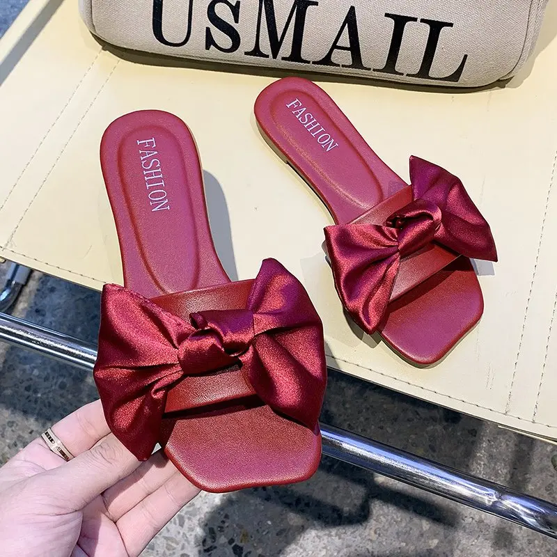 

2021 Bowtie slippers best price suka slides for women and ladies