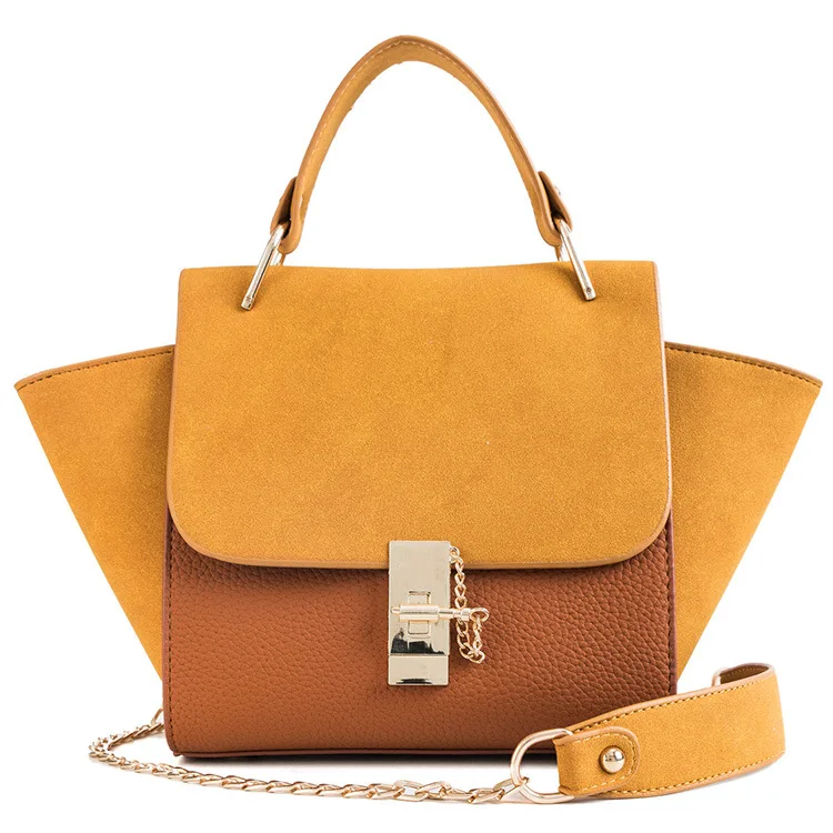 

Fashion PU Leather Handbags Brand Ladies Bags Crossbody Bat Wings Design Tote Bag Wholesale Dubai Handbags for Women, Yellow.black,pink,gray