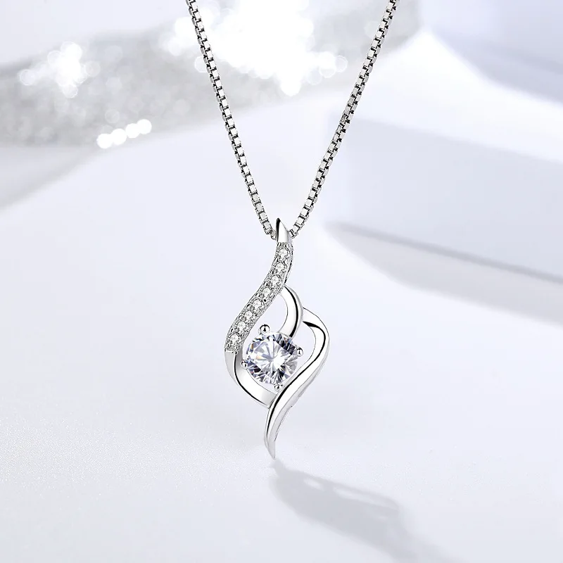 

VANA Fashion Bulk Wholesale 925 Sterling Silver Rhodium Plated Fine Jewelry Pendants Necklace Love Necklace Gift