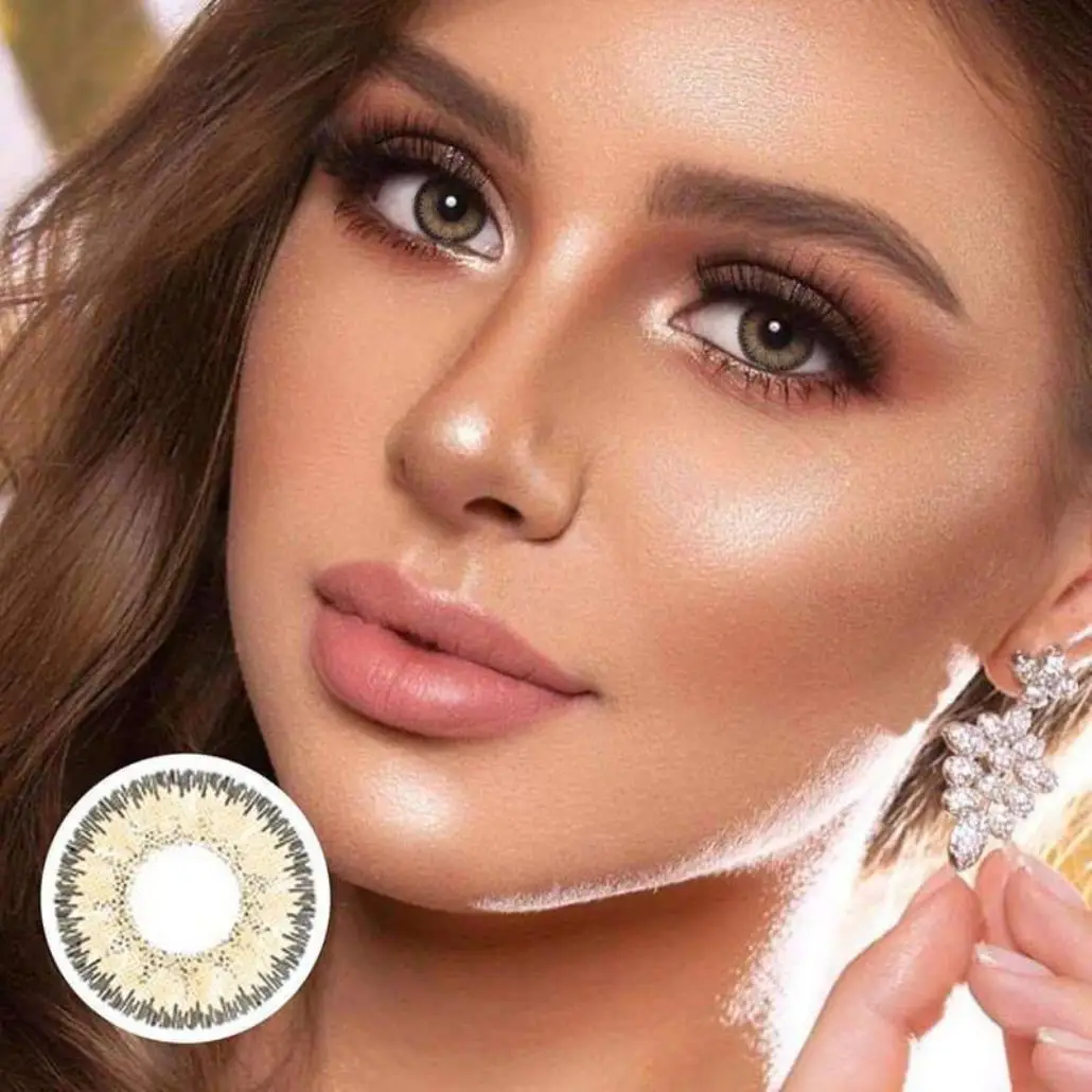 

new arrival marble hazel colored contact lens contact lenses hot selling cosmetic circle soft lens size 14.5mm