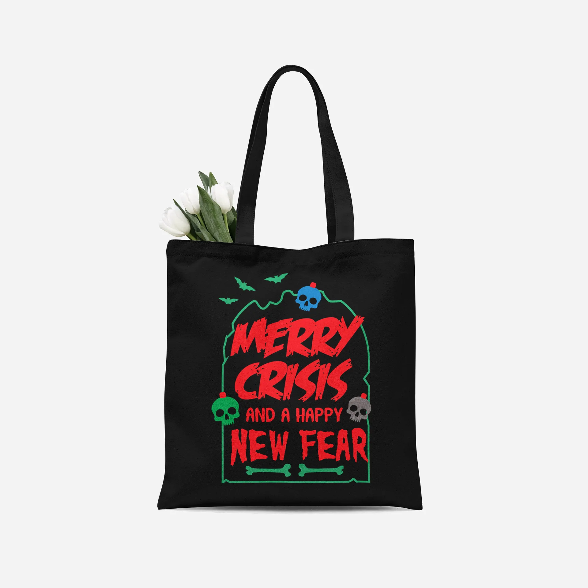 

Holiday Leisure All-Match Large-Capacity Canvas Santa Claus Handbag Funny Christmas Day A Must-Have Item For Shopping Bag M31