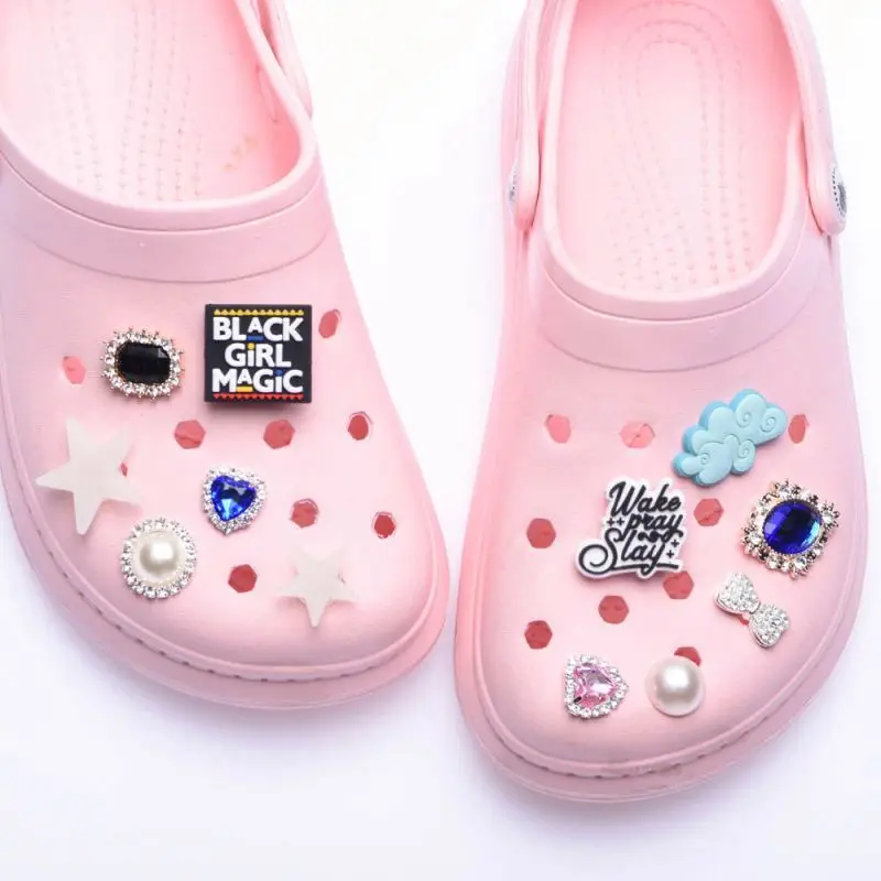 

Eco-friendly Custom Cartoon Cute Soft PVC Shoes buttons Sandals designer Charms For Clogs