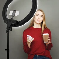 

Studio Photo Ring Light 18 inch 240 PCS LED ring lamp With phone clip tripod for Photography Lighting ringlight YouTube