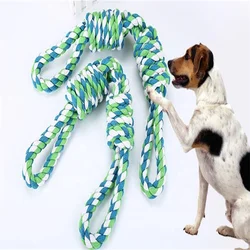 Hot Sell Braided Durable Knot Rope Chew Toy Dog Bite Molar Funny Interactive Chewing Pet Chew Rope Toys