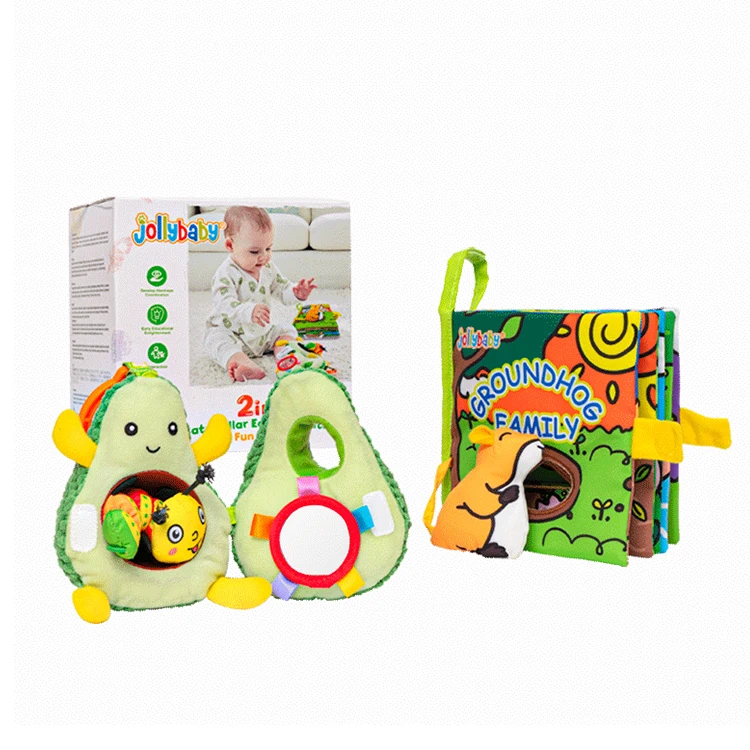 

Jollybaby newest toys sets rattle clothbooks stroller baby toy gift set custom toys for babys 0 or 3 month