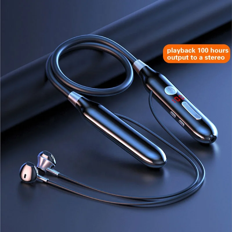 

wireless earphones neckband Headphones Style Sport Headset Wireless mp3 earphone output stereo