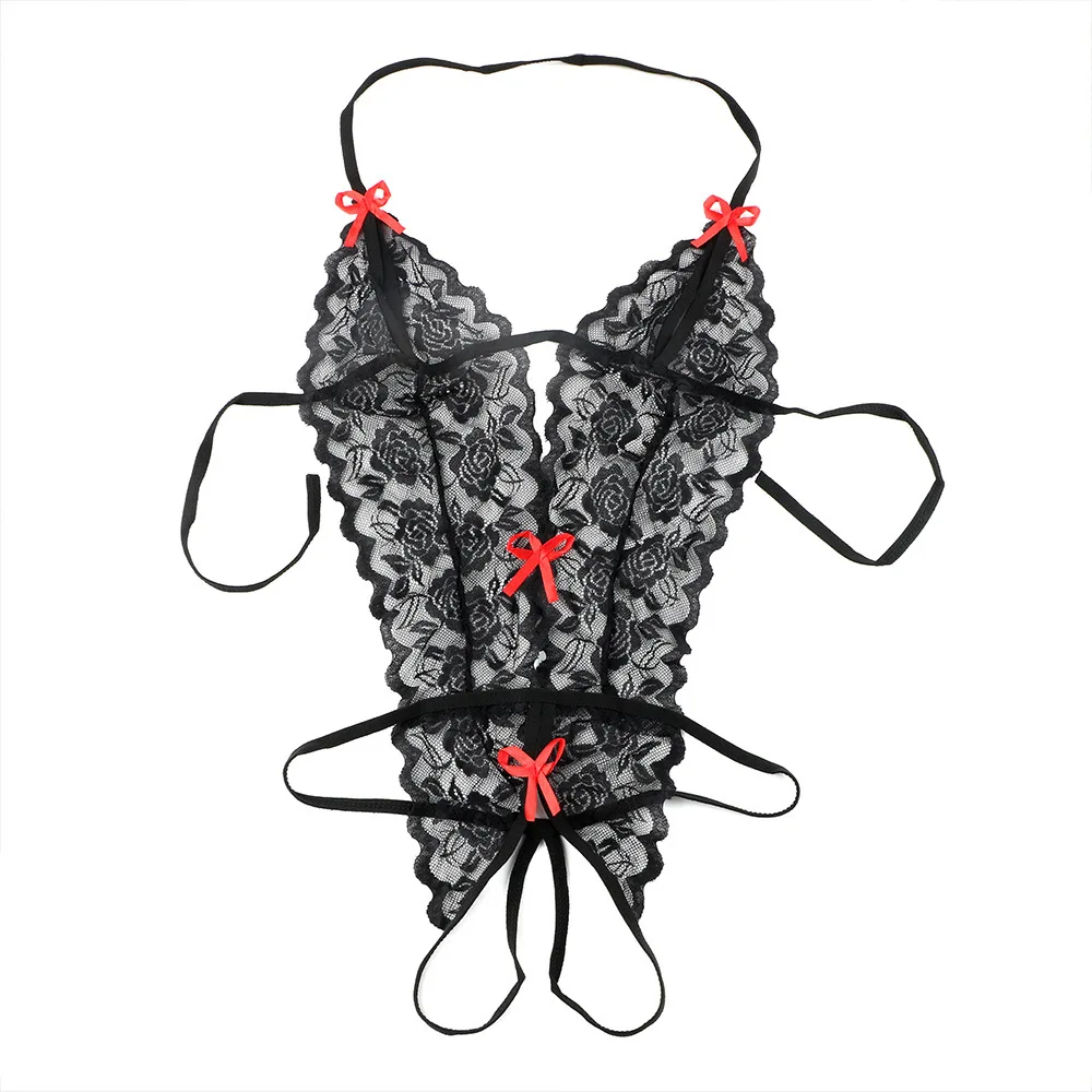 

Women Erotic Lingerie Sexy Costumes Lace Siamese Perspective Three-point Underwear G-string Sexy Lingerie Adult Products