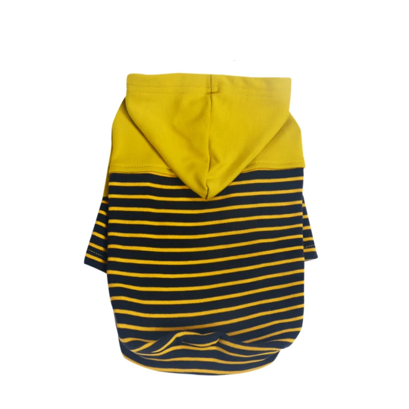 

Wholesale Custom Winter Pet Apparel Puppy Clothes Warm Velvet Stripe Dog Hoodie