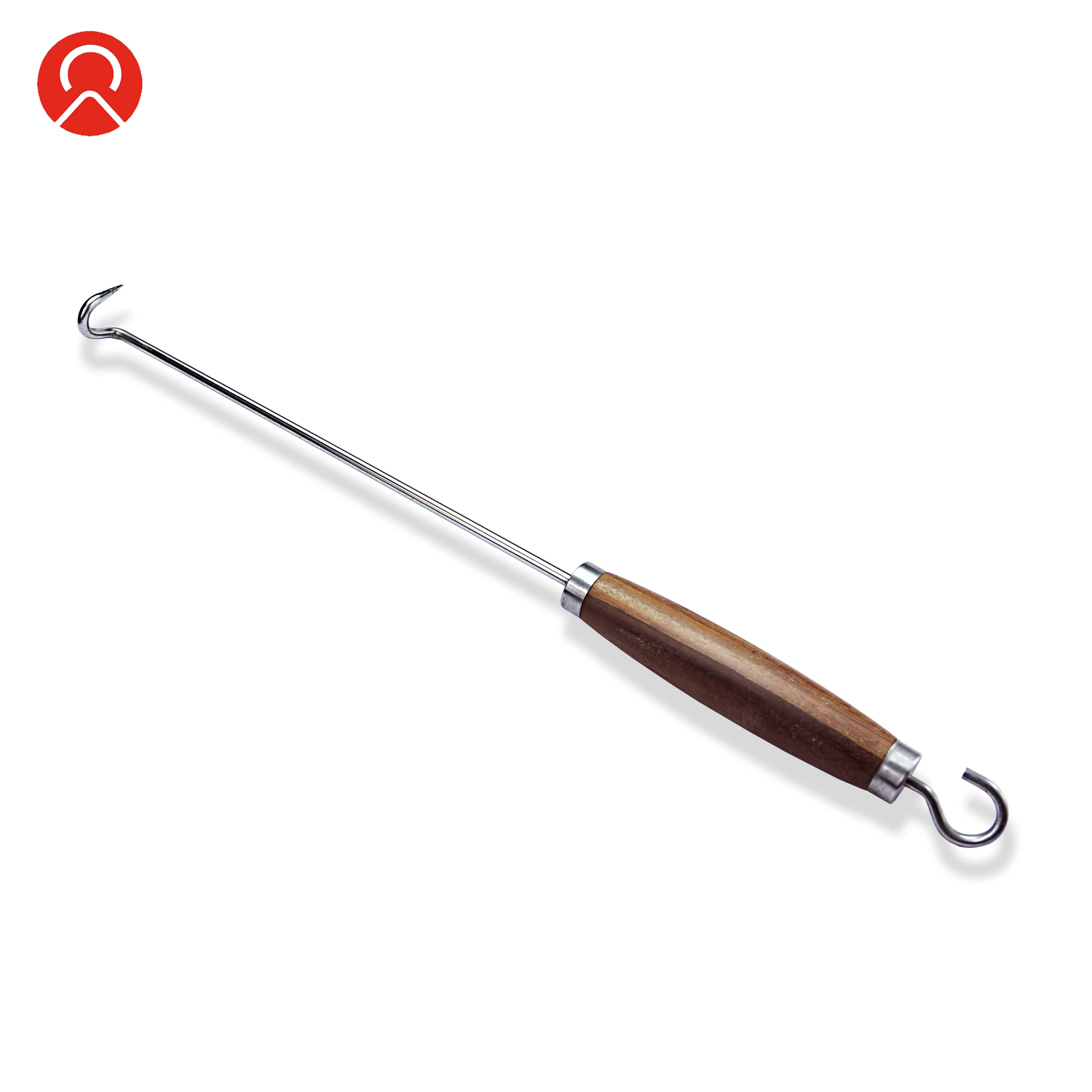 Stainless Steel Long Handle Barbecue Meat Beef Fork Hooks Bbq