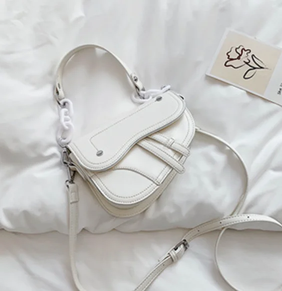 

New Hot Fashion Saddle Bags PU Leather Evening Bag Ladies Shoulder Bags Women Handbags Purses, As picture