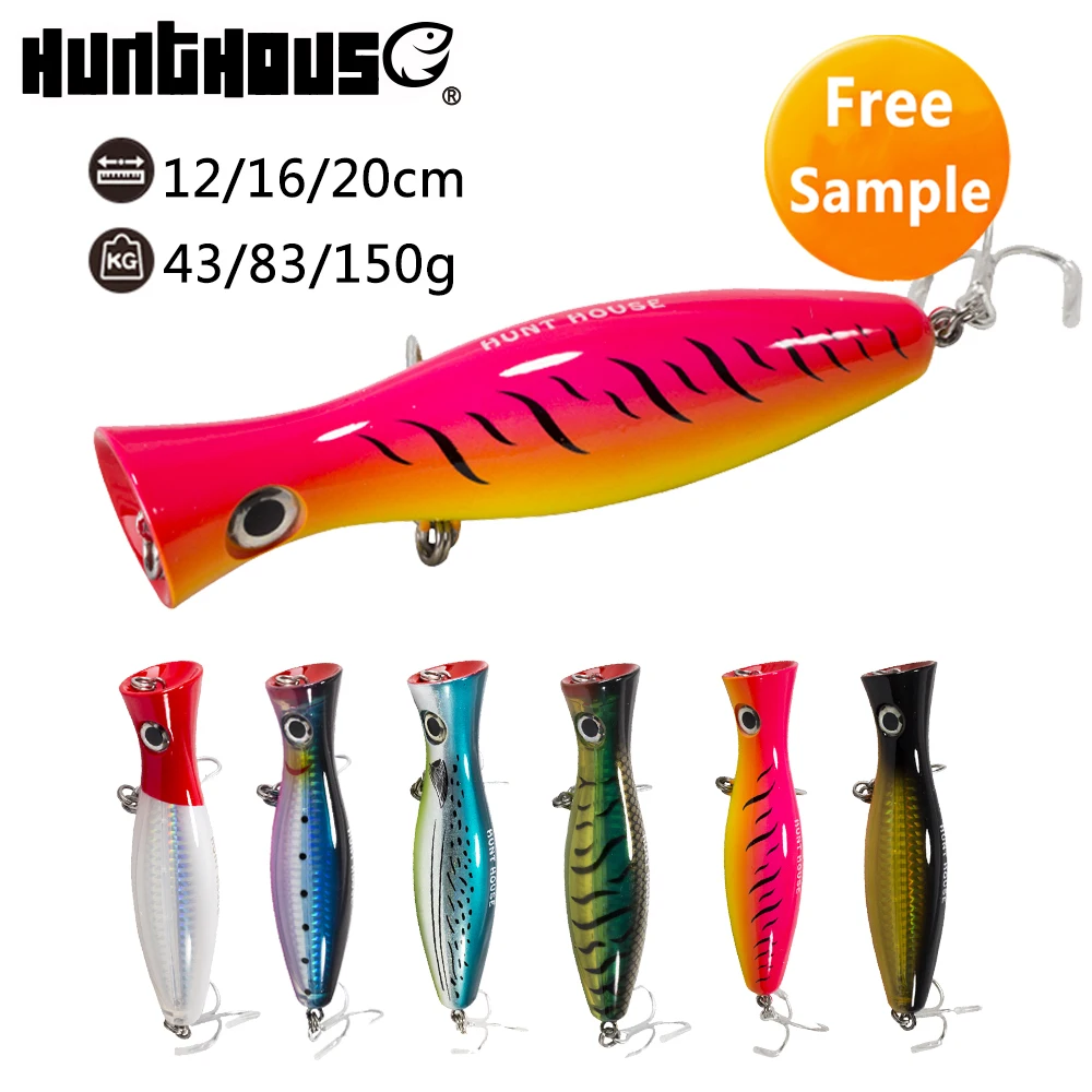 

artificial concave mouth popper lure hard trolling bait fishing lure