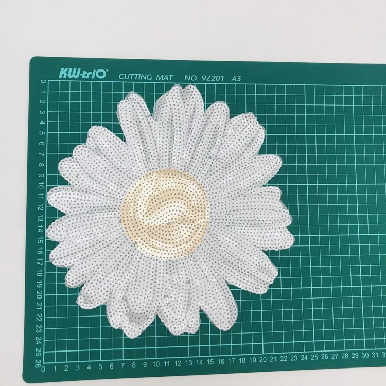 

HIgh Quality Big Large Size Embroidered Flower Patches Sequin Iron on Patches For Garment Accessories, Custom