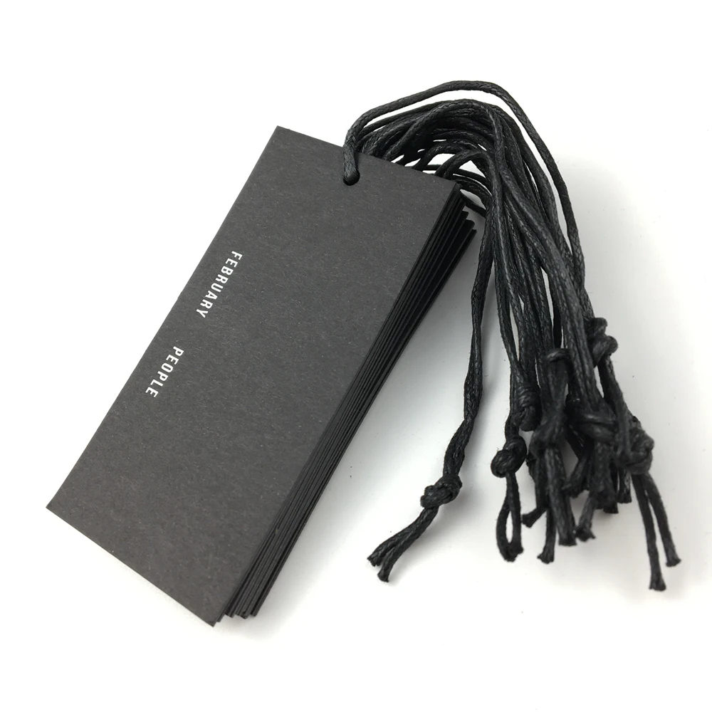 

700g/1000g black card black gold foil luxury custom hang tag