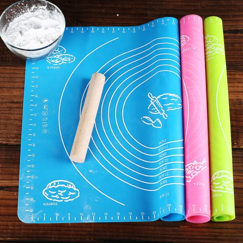 

Silicone Baking Mat BPA Free Non stick and Non Slip Pink Table Sheet Baking Supplies for Bake Pizza Cake, Blue,coffe,green,orange,pink,purple