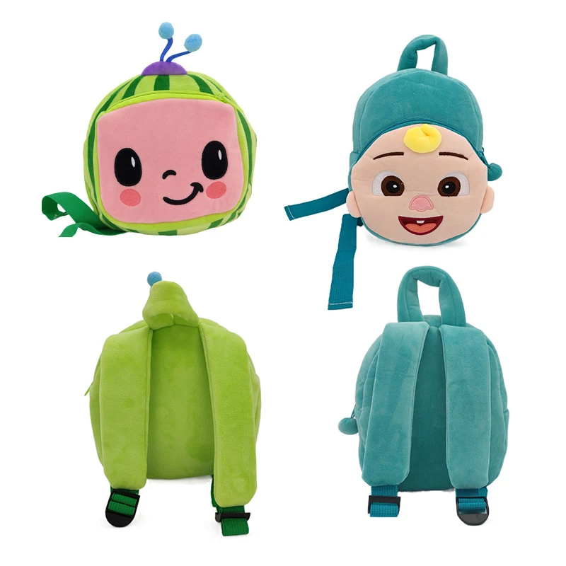 

Drop Shipping Fast Deliver Tiktok Top Hot Sale Products Plush Cocomelon JJ Bag Toys Doll Cocomelon Backpack, Green