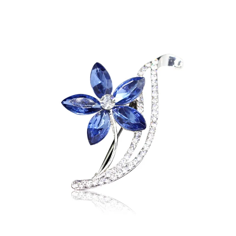 

Jachon Fashionable style popular new creative crystal flower brooch with exquisite fashion brooch set with diamond, As picture