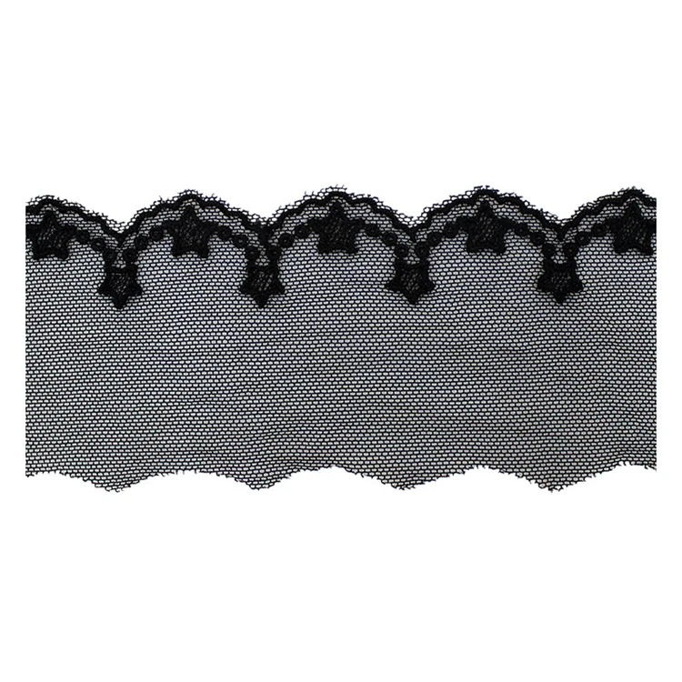 

Wholesale hot sell embroidery star mesh lace trim for underwear decoration, As picture