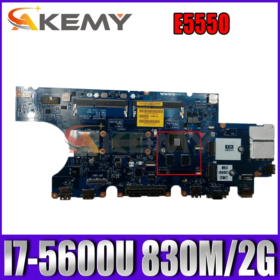 

Akemy NEW LA-A913P For Dell Latitude E5550 Motherboard I7-5600U CN-0DWVYV DWVYV T76D5 Mainboard 100%tested