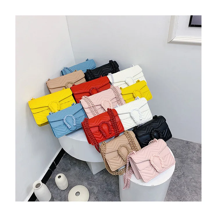 

Trendy Wave Pattern Shoulder Messenger Bag Designer Women Lock Chains Handbag Luxury Ladies Flap Square Bag Fashion Brand Totes