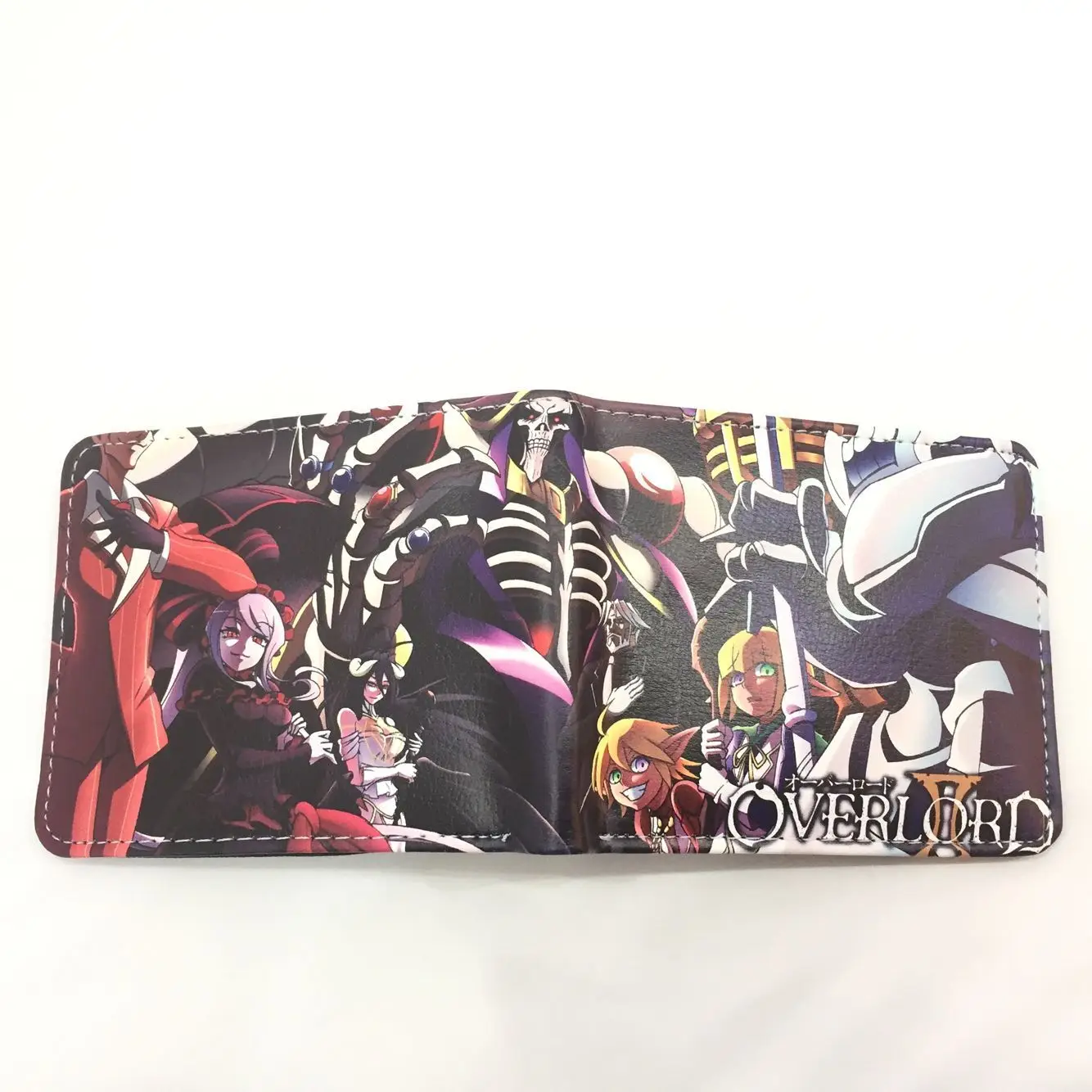 

Professional PU Wallets Supply Japanese Anime Novel Purses Short Leather Coin Money Clip Overlord Wallet Birthday Gift