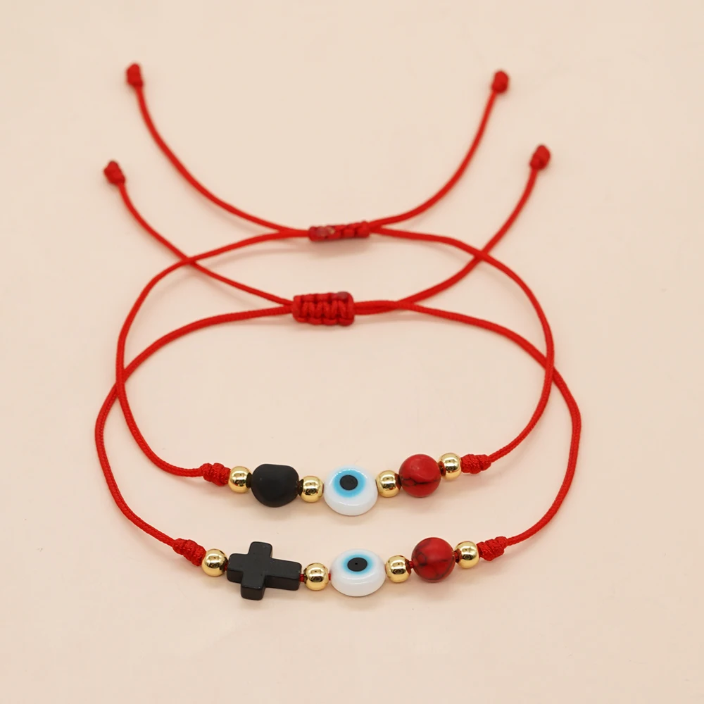 

Go2boho Red String Friendship Bracelet For Women Men Kid Family Gift Design Evil Eye Cross Accessories Lucky Jewelry