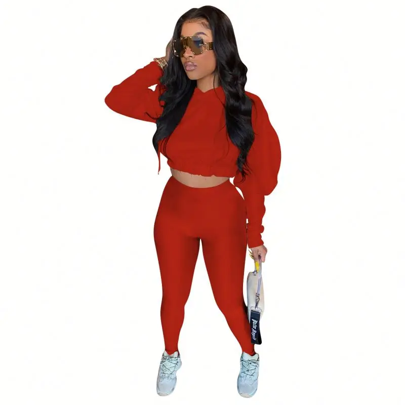 

sexy two piece sets women bodycon sweatsuit wholesale long sleeve winter women's two piece outfits