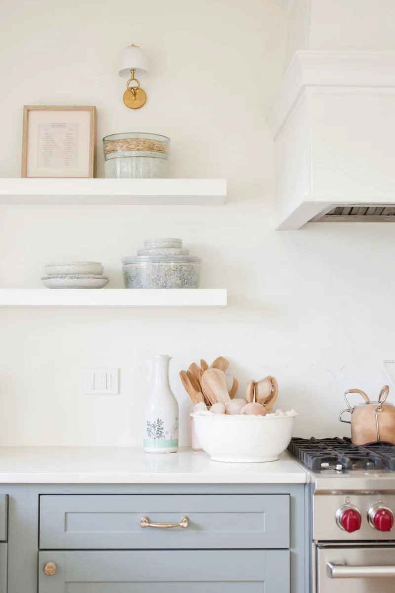Child-safe wall sconce installed above counter