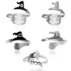 Promotion gift products Halloween Witch Hat Broom Mop Pumpkin Light Hollow Simple Ring