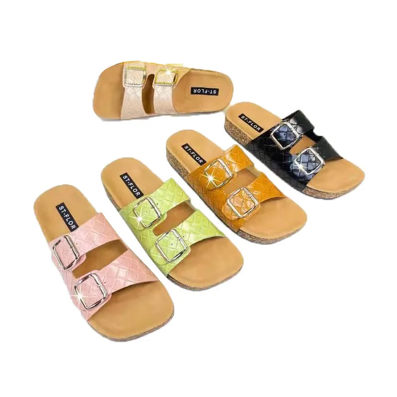 

Custom Logo Slide Sandal Wholesale Leather House Bathroom Indoor Rubber Slipper For Women